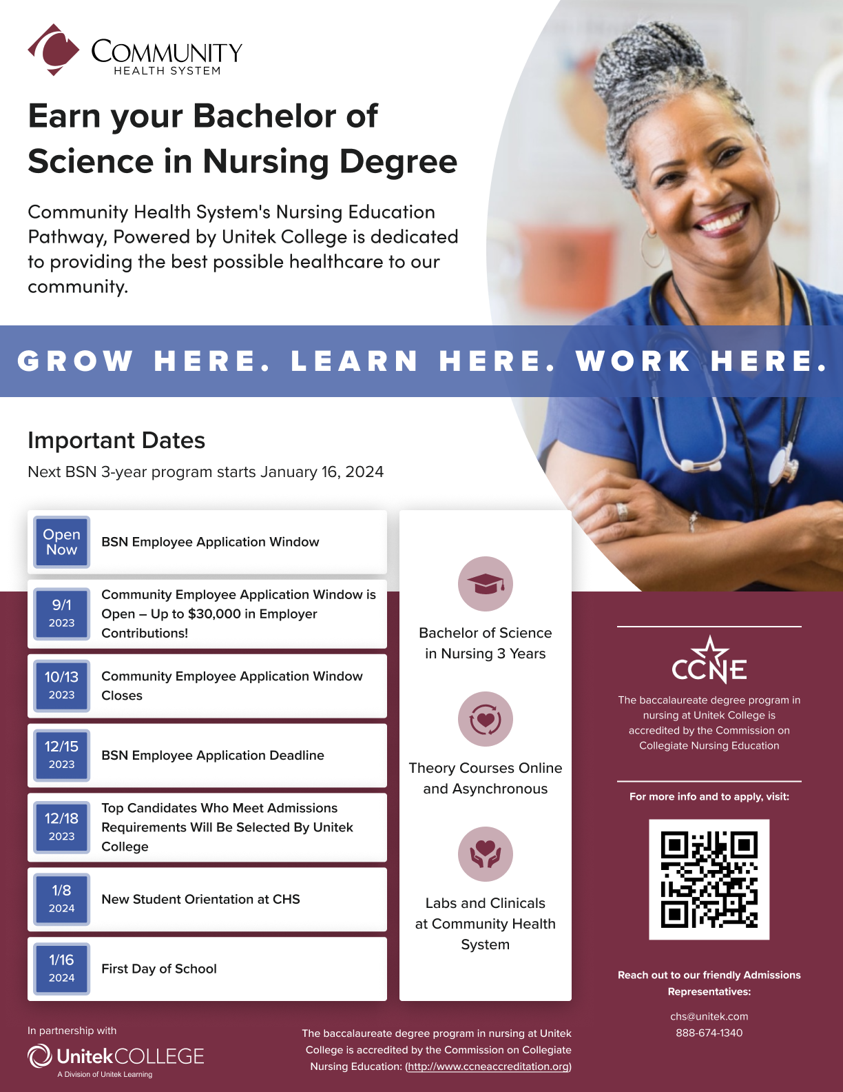 Community Health System · BSN dates