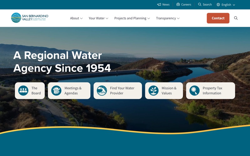 Website design for San Bernardino Valley Municipal Water District